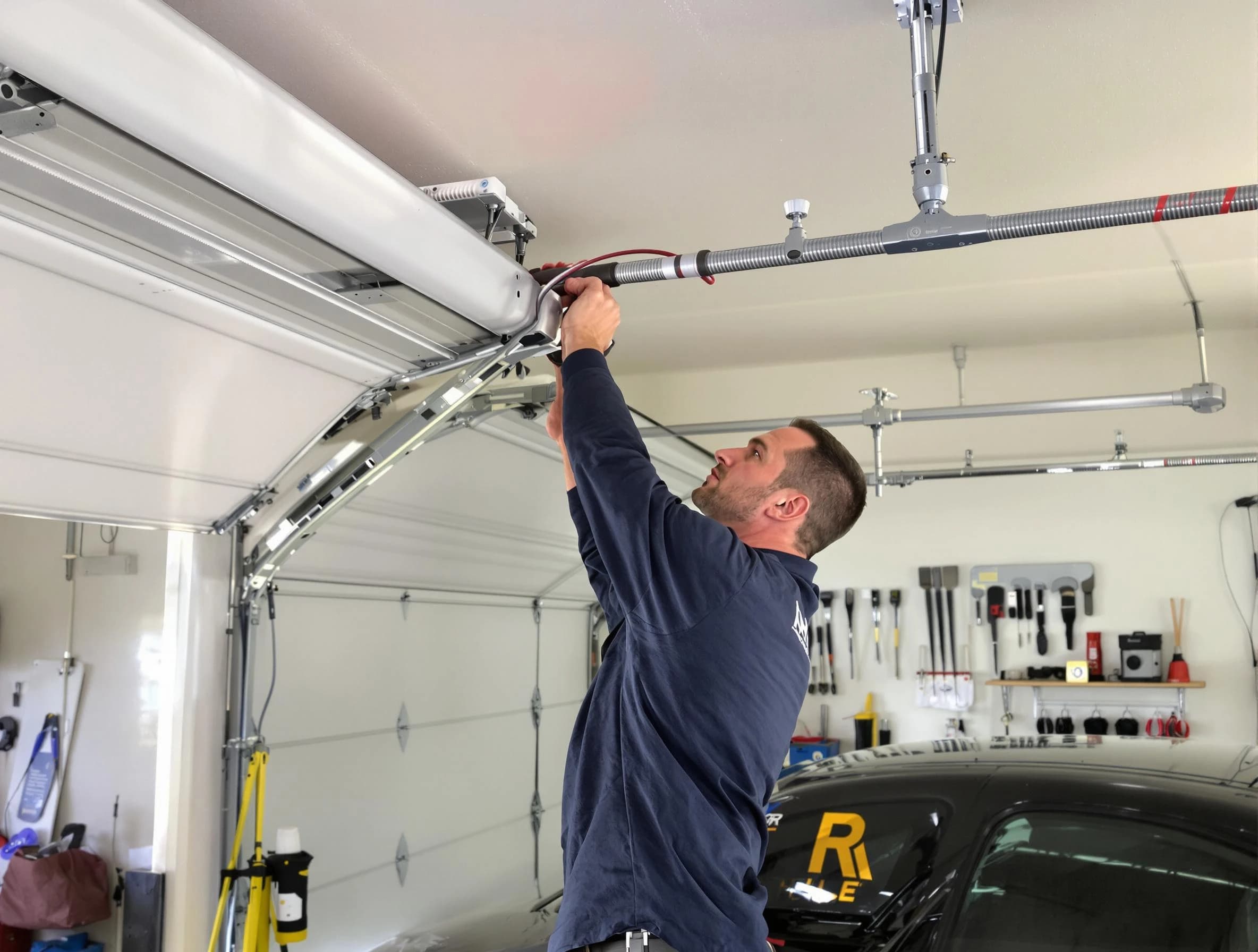 Genesee Garage Door Repair technician performing garage door cable repair in Genesee