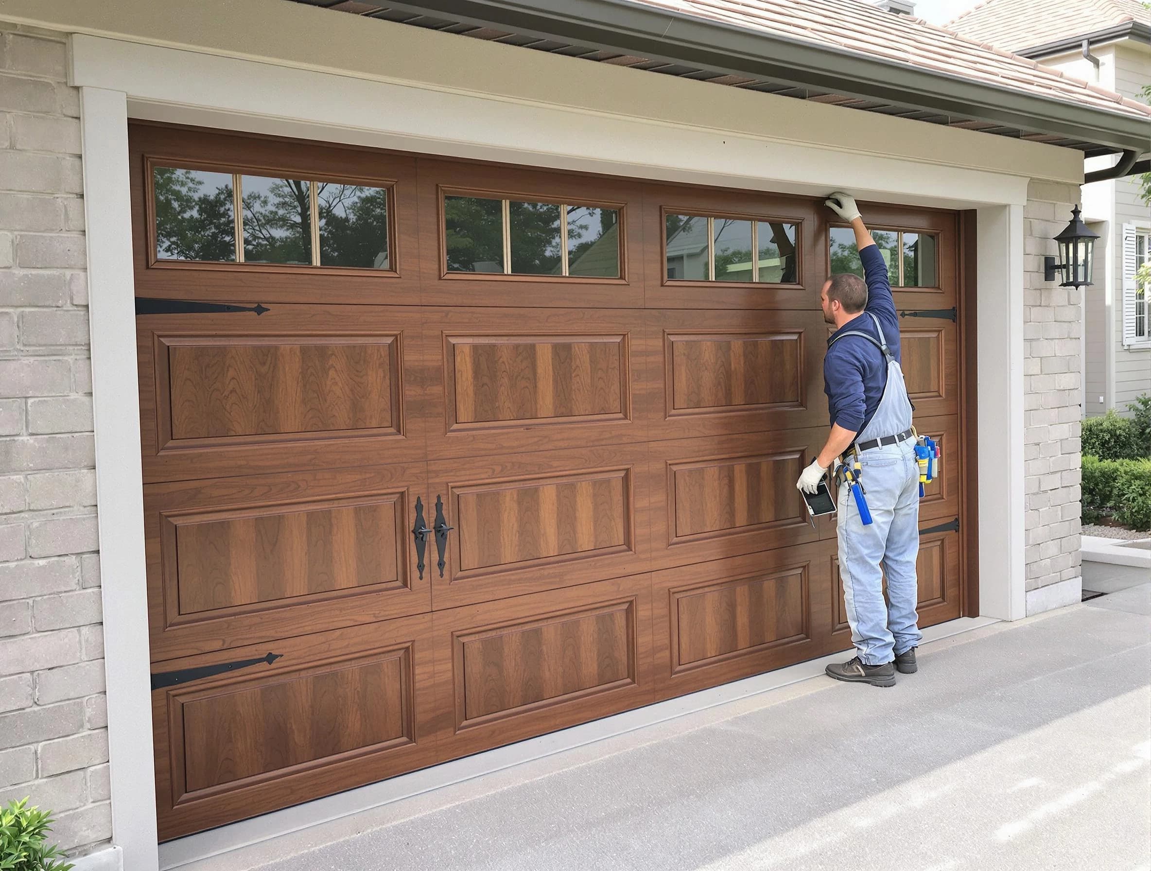 Custom garage door showcase by Genesee Garage Door Repair in Genesee