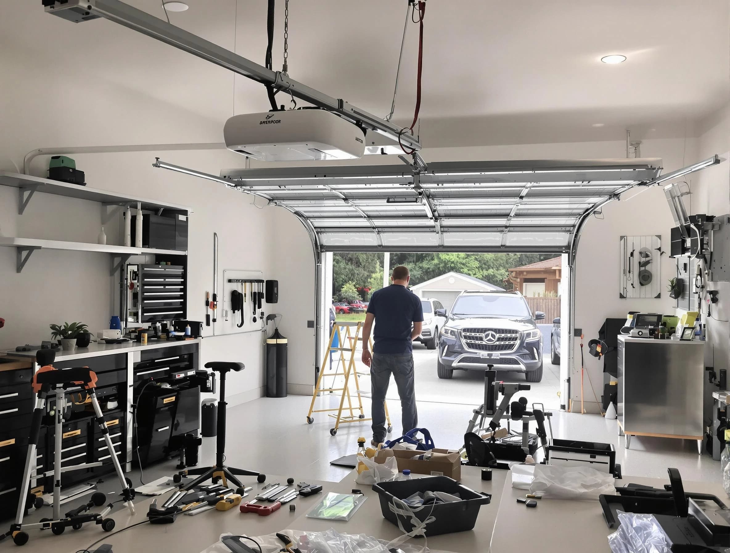 Garage door opener installation by Genesee Garage Door Repair in Genesee