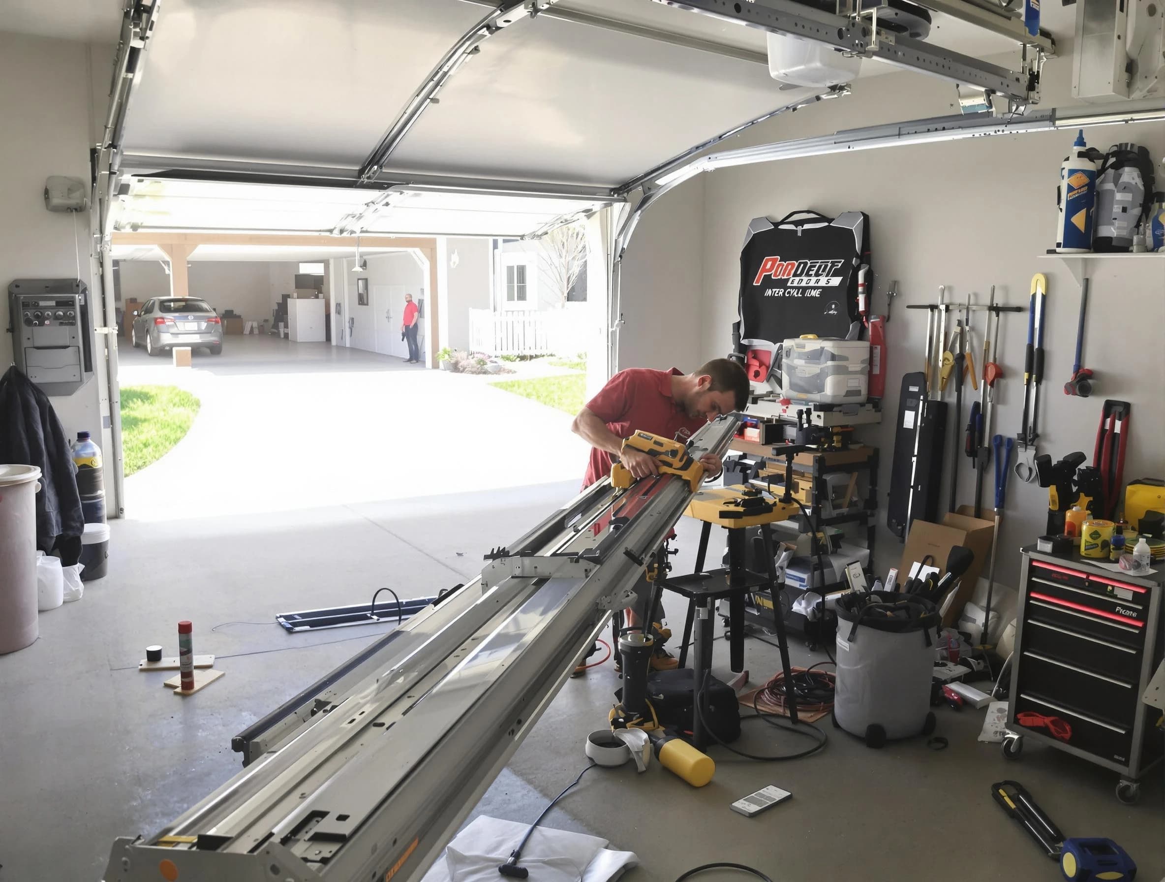 Genesee Garage Door Repair expert performing track repair in Genesee