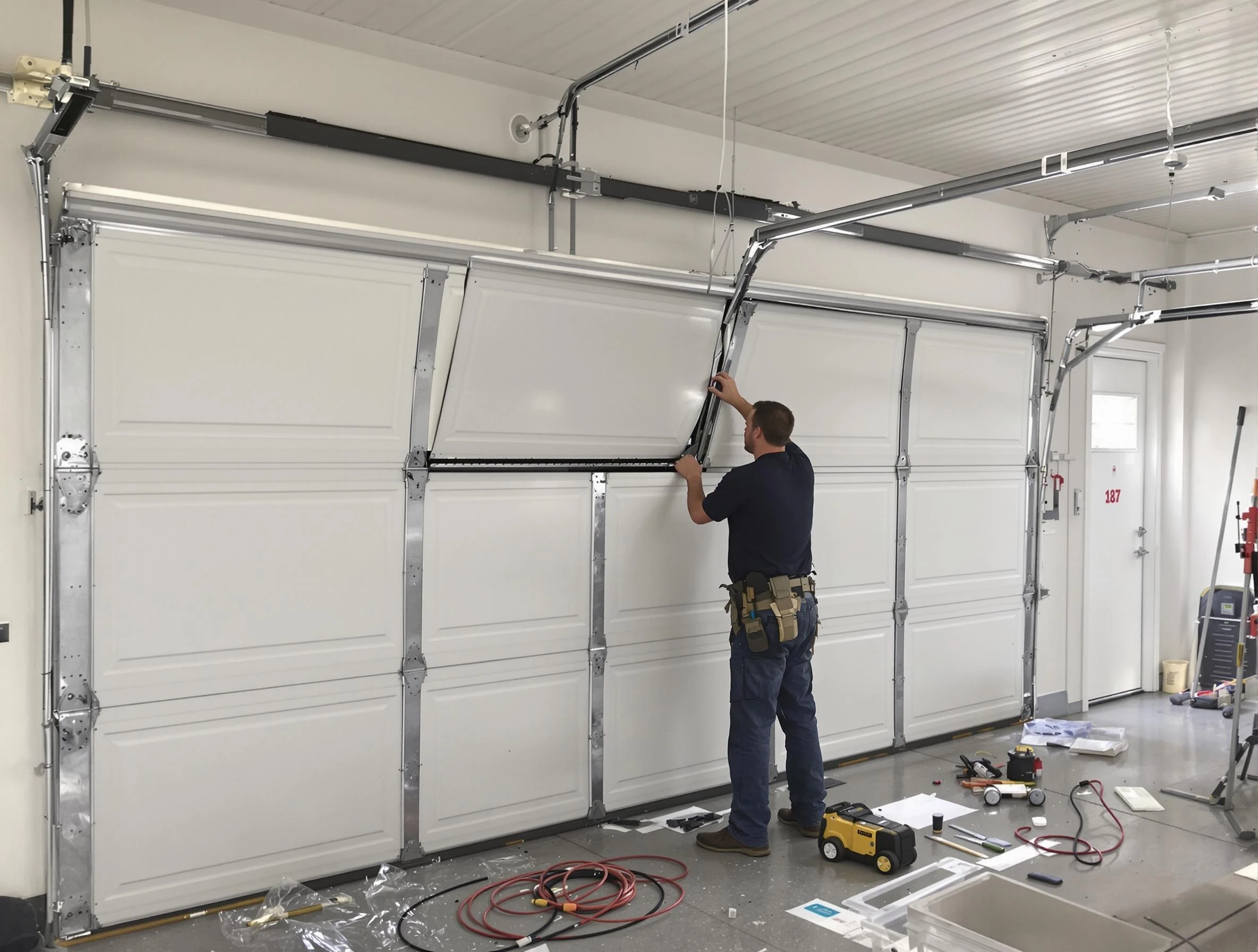 Garage Door Section Replacement in Genesee