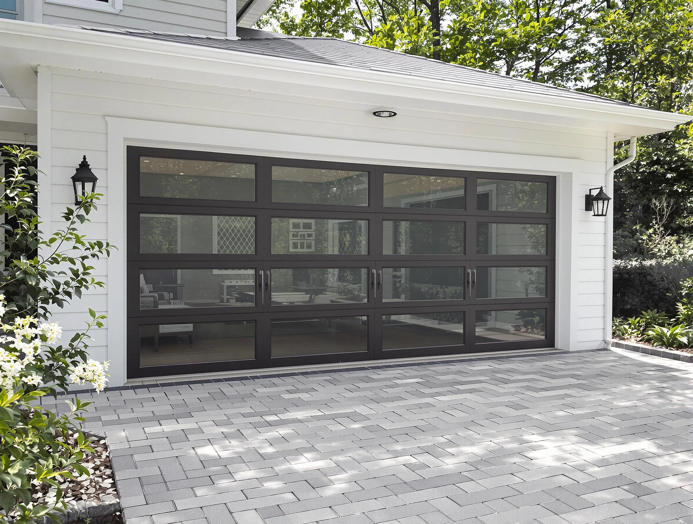 Genesee Garage Door Repair design specialist presenting custom garage door options to Genesee homeowner