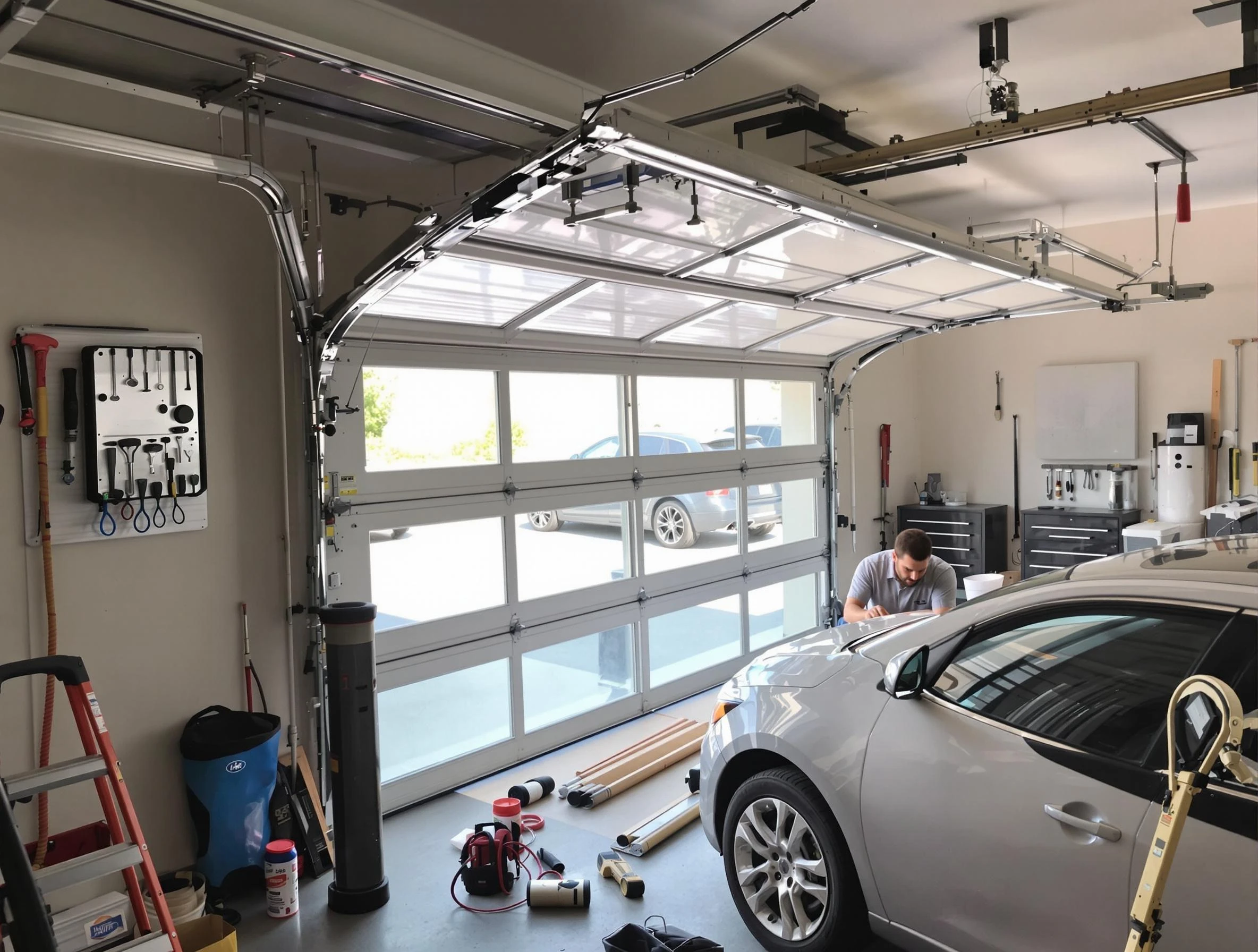 Garage door noise reduction service by Genesee Garage Door Repair in Genesee